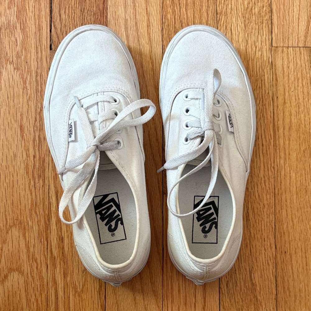 Vans Classic White Lace-Up Sneakers